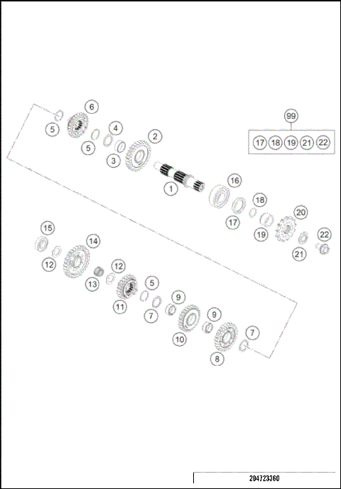 TRANSMISSION II - COUNTERSHAFT